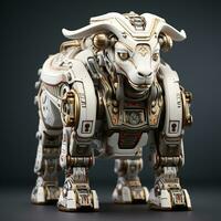 3D cartoo goat robot photo