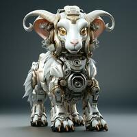 3D cartoo goat robot photo