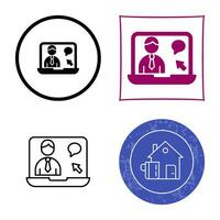 Online Interview Vector Icon