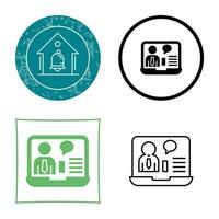 Online Job Interview Vector Icon