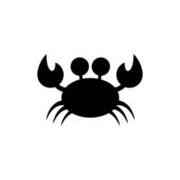 Crab silhouette icon illustration template for many purpose. Isolated on white background vector