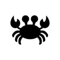 Crab silhouette icon illustration template for many purpose. Isolated on white background vector