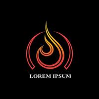 Fire logo or icon design. Vector illustration