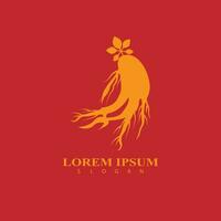 Ginseng vector icon illustration design template on white background