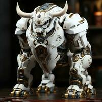 3D cartoon bull robot photo