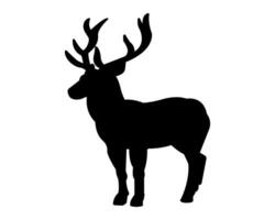 Deer silhouette icon illustration template for many purpose. Isolated on white background vector