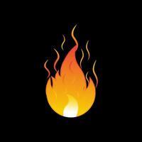 Fire logo or icon design. Vector illustration