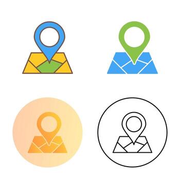 icono de vector de mapa