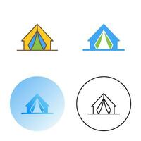 icono de vector de campamento