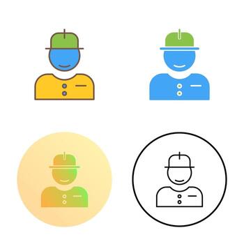 icono de vector de trabajador