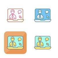 Online Interview Vector Icon