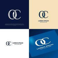 OC Initial Lettering Modern Luxury Logo Template for Business vector