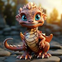 3d cartoon dragon photo