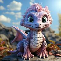 3d cartoon dragon photo
