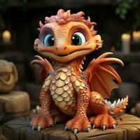 3d cartoon dragon photo