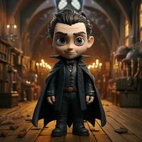 3d cartoon Dracula photo