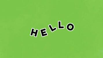 simple text animation, text hello video