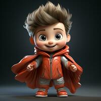 3d cartoon baby super photo