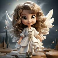 3d cartoon angel photo