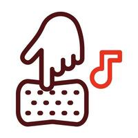 Press Thick Line Two Colors Icon Design vector