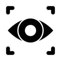Eye Scan Vector Glyph Icon For Personal And Commercial Use.