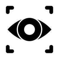 Eye Scan Vector Glyph Icon For Personal And Commercial Use.