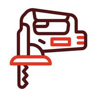 Jagsaw Thick Line Two Colors Icon Design vector