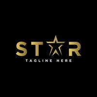 Star logo design creative minimal elegant luxury design concept vector