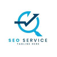 SEO service logo design creative icon mark for business and digital marketing business vector