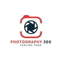 360 Photography logo design vector template unique
