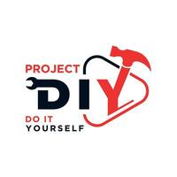 Do it yourself project logo design creative concept vector