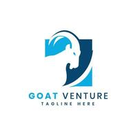 Goat logo design creative concept vector