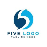 letra marca logo 5 5 monograma moderno logo diseño vector