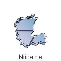 Map City of Niihama design, High detailed vector map - Japan Vector Design Template, suitable for your company