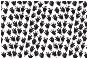 Handprints - Palms Pattern Background png