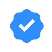 blue checkmark validation social media png