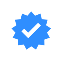 blue checkmark validation social media png