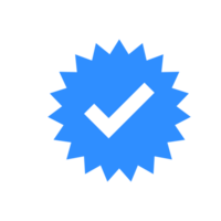 blue checkmark validation social media png