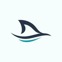 tiburón aleta logo símbolo vector ilustración