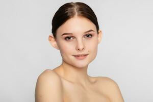 Beauty skin woman natural makeup face cosmetic concept photo