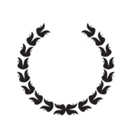 black wreath frame png