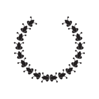 negro guirnalda marco png