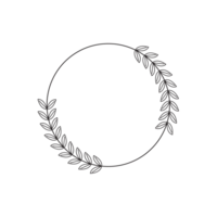 black wreath frame png