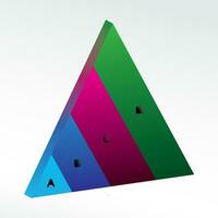 3d shape triangle infographic design vector illustration.