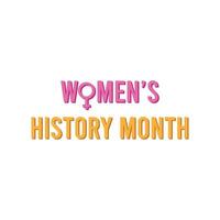 women history month icon vector