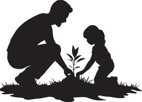 tree plantation vector silhouette 18