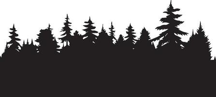 bosque vector silueta ilustración 12