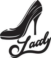 Ladys shoes vector silhouette 5