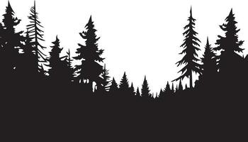 bosque vector silueta ilustración 6 6
