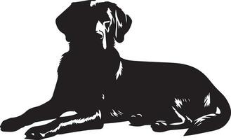 Dog Pose vector silhouette illustration black color